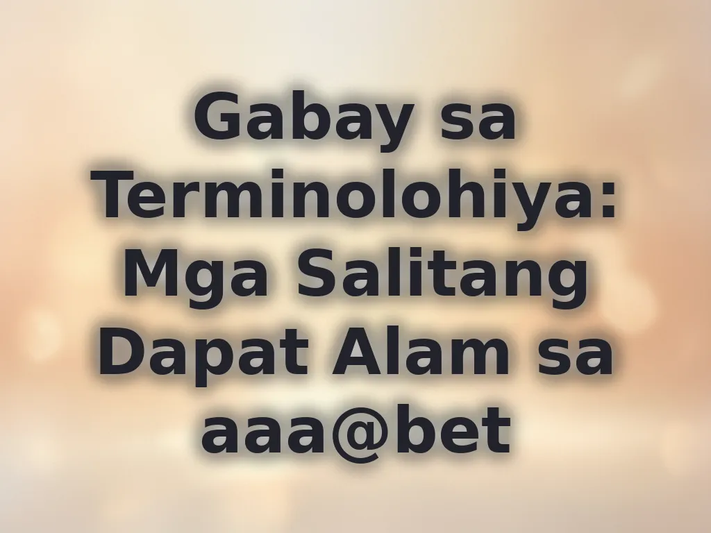 Gabay sa Terminolohiya